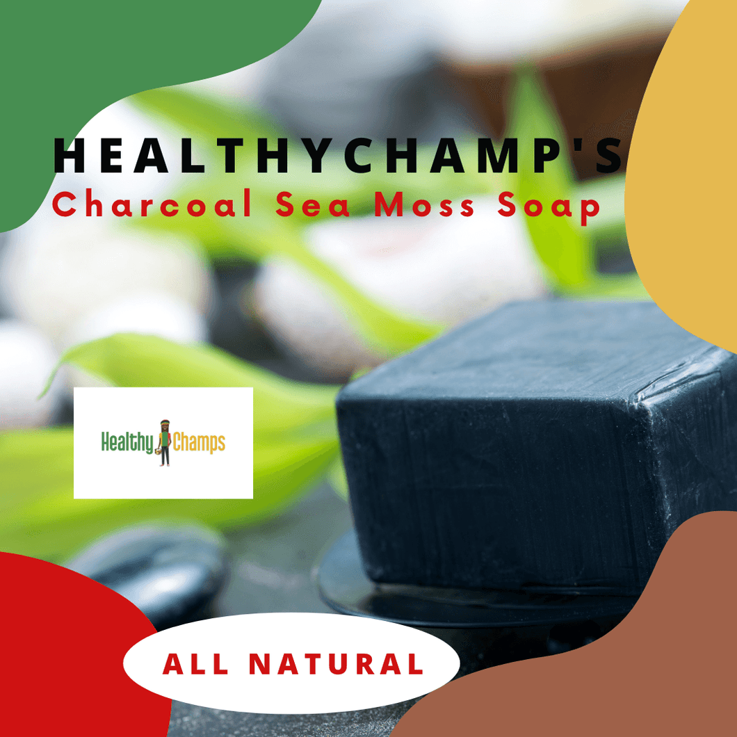 Charcoal/Peppermint Sea Moss soap - Healthy Champs