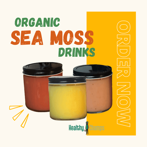 Healthy Champs Wild Crafted Jamaican Sea Moss FRESH FRUIT Drink/Gel 16oz - Healthy Champs 